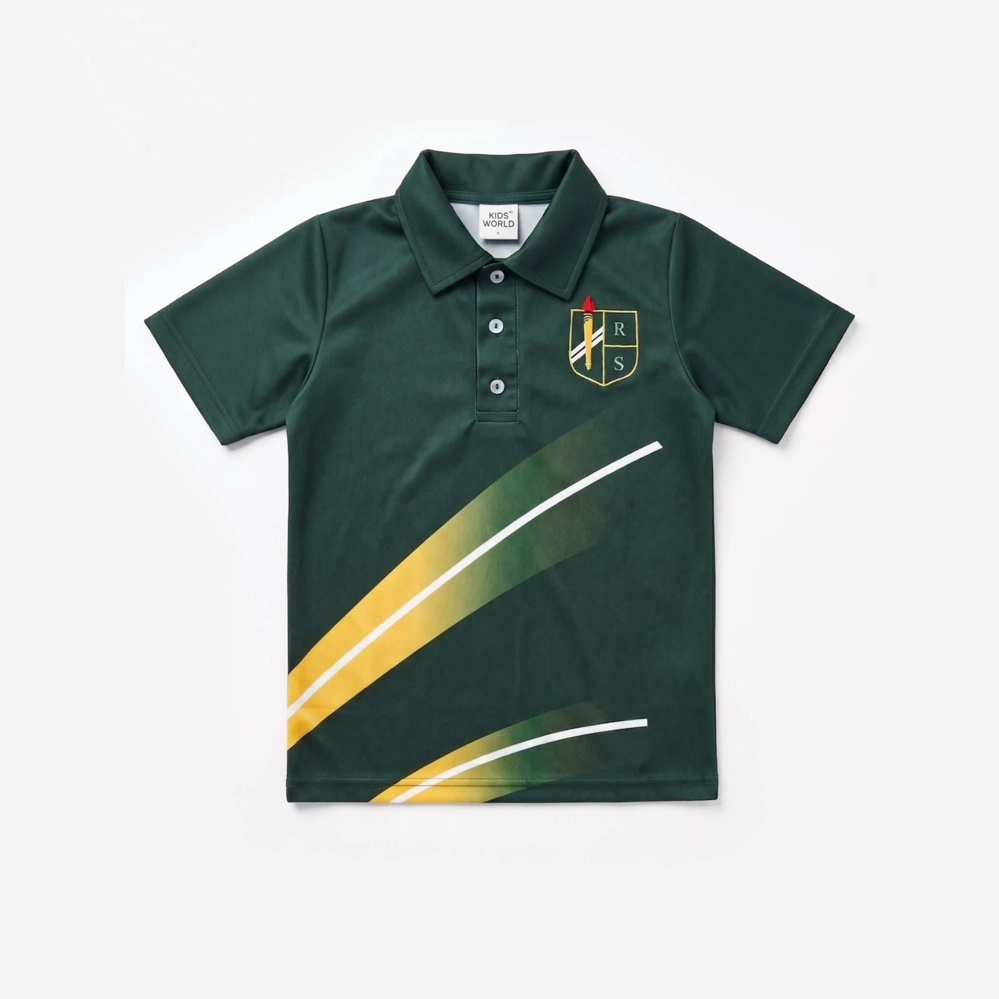 Sports Shirt Green With Stripes Sports Shirt - Image 1